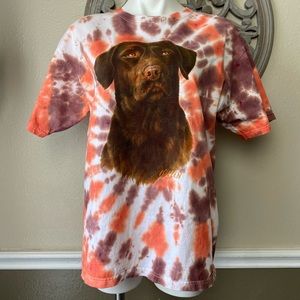 Brown Lab Custom Tie-Dye T-Shirt!
